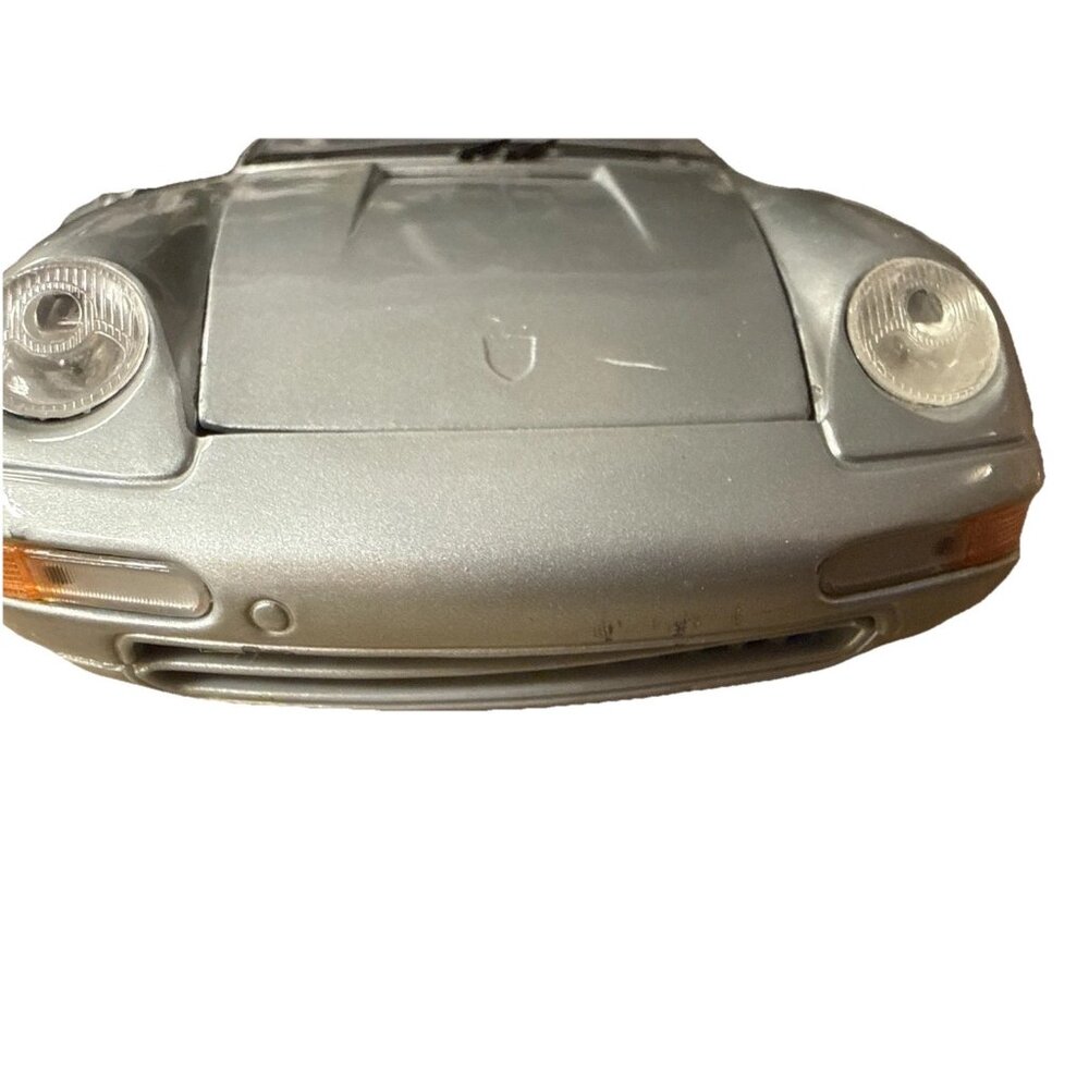 Vintage 1994 Maisto PORSCHE 911 CARRERA CABRIOLET 1:18 Diecast Model Grey Silver - Picture 15 of 16